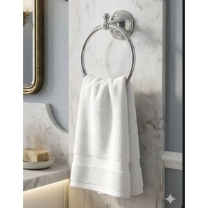 Pegasus Towel Ring Toallero Circular Solid Brass Polished Chrome Finish New
